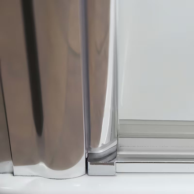 Roth Tower Line drzwi prysznicowe 90 cm w błyszczącym chromie z przezroczystym szkłem i otwieraniem wahadłowym