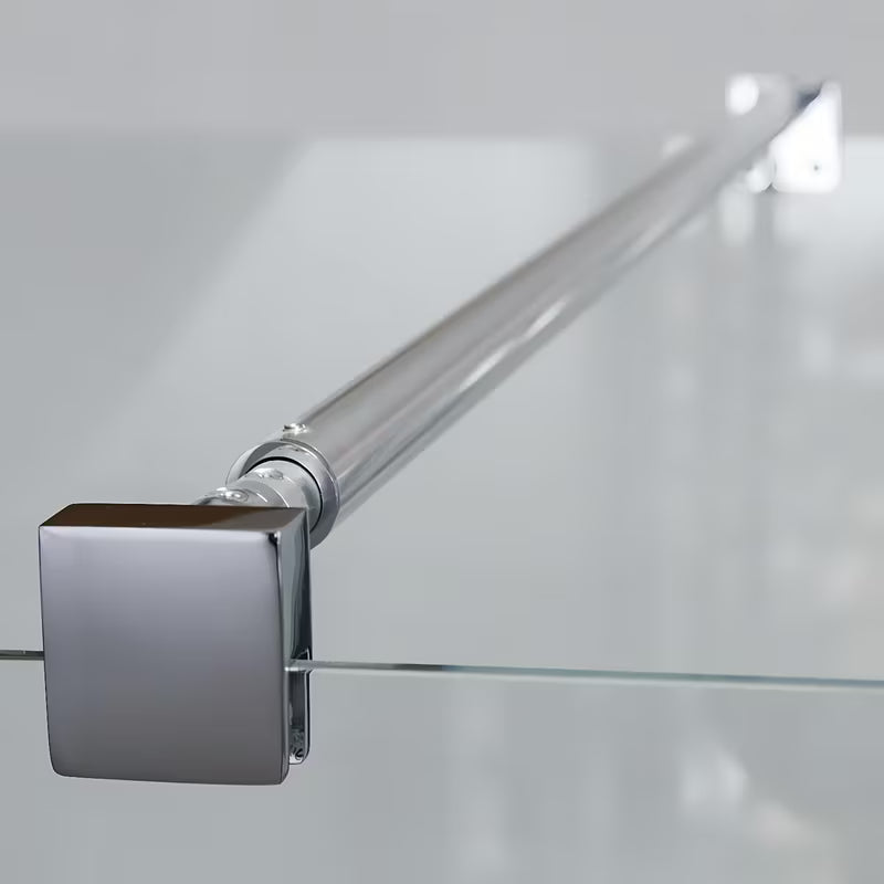 Ścianka boczna do drzwi prysznicowych Roth Tower Line 90 cm w połyskującym chromie z przezroczystym szkłem