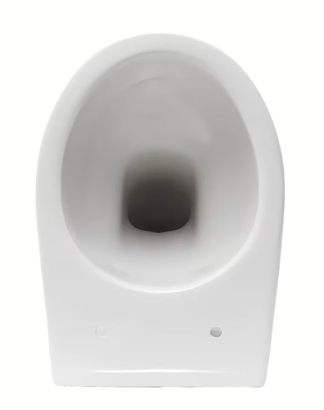 Biała miska WC wisząca S-Line Pro z błyszczącej ceramiki z odpływem poziomym