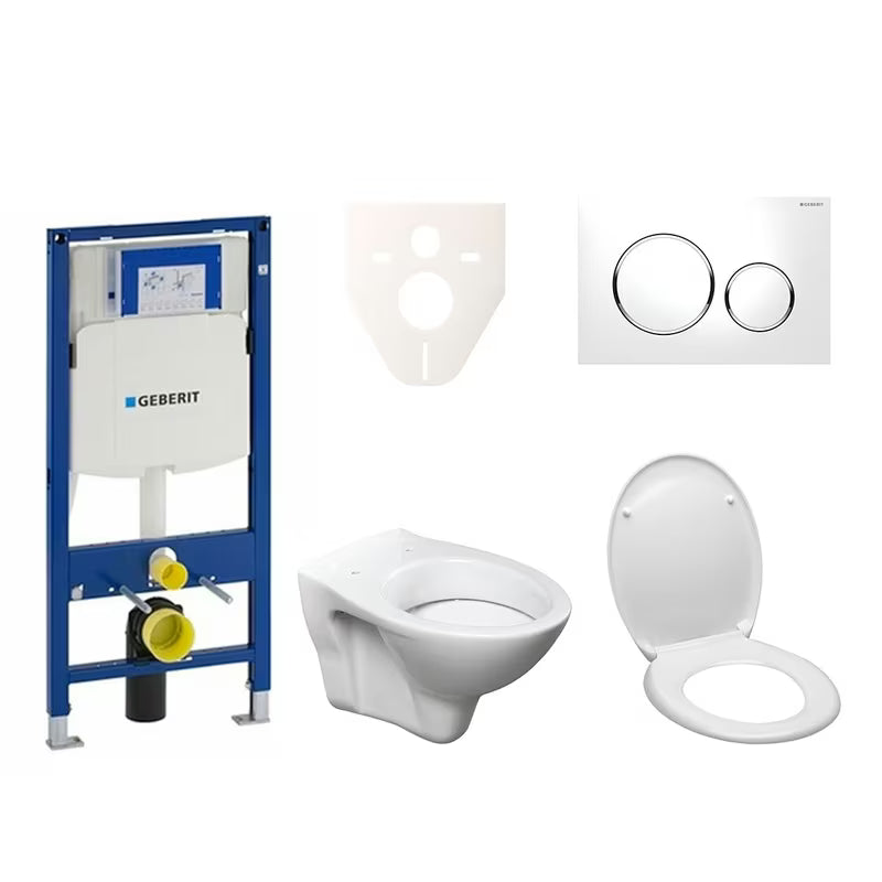 Zestaw WC podtynkowy S-Line Pro z modułem Geberit Duofix, przyciskiem Sigma 20 i deską sedesową z duroplastu