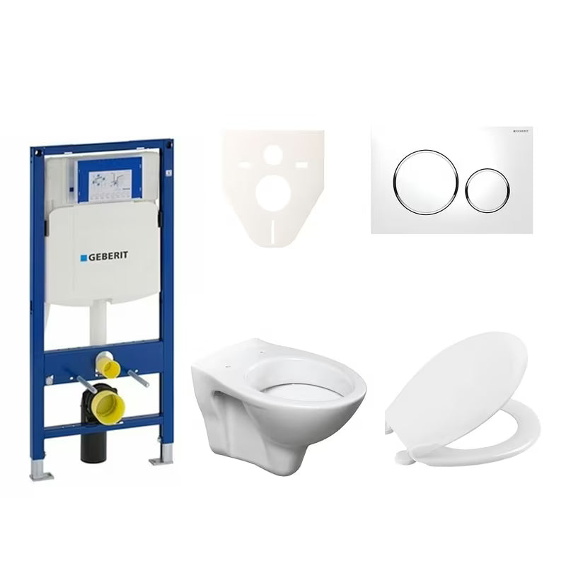 Zestaw WC podtynkowy S-Line Pro z deską URBAN, modułem Geberit Duofix i przyciskiem Sigma 20