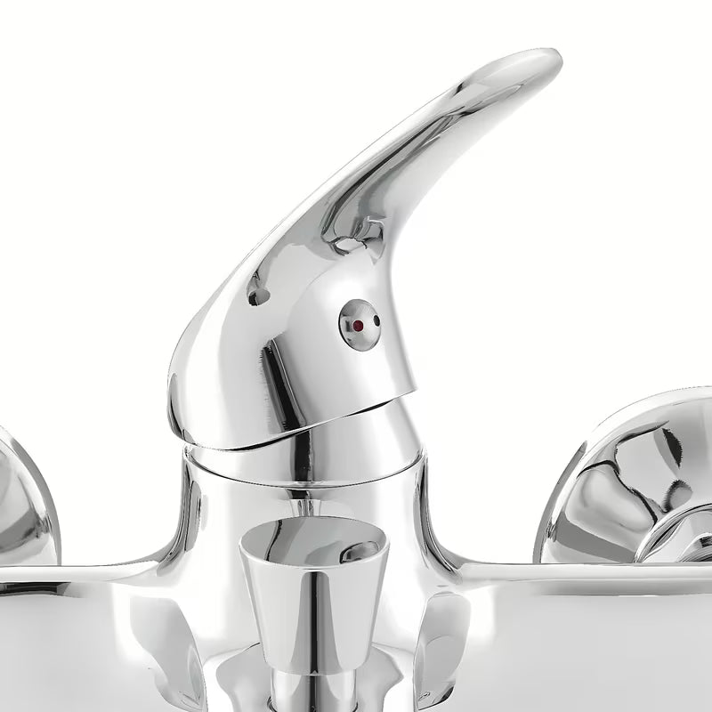Jednouchwytowa ścienna bateria wannowa S-Line Pro w wykończeniu chrom z zaokrąglonym wzornictwem