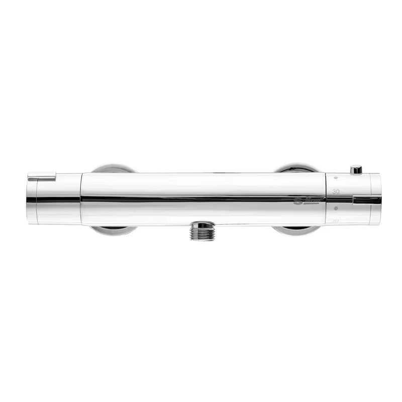 Termostatyczna bateria prysznicowa S-Line Pro w chromowanym wykończeniu pro bezpieczny i komfortowy prysznic.