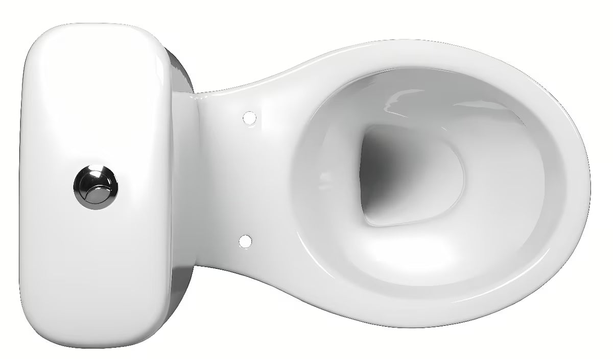 Miska WC Stojąca kompakt WC S-Line Pro w kolorze białym z odpływem pionowym i spłukiwaniem 3/6 l