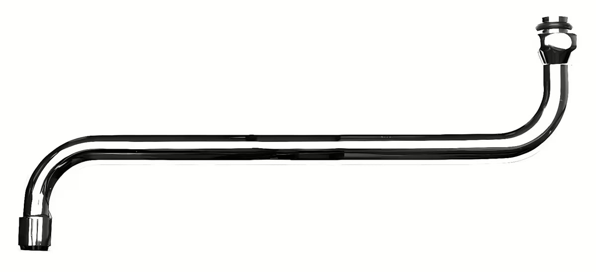 Chromowane ramię S-Line do baterii, długość 27 cm