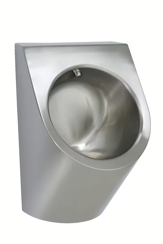 Nierdzewny wiszący pisuar Sanela Supersteel z sensorem o matowej powierzchni
