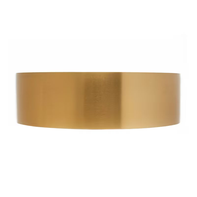 Okrągłe umywalka nablatowa SAT Aurum 38 cm w kolorze szczotkowanego złota cool sunrise, z cienkimi ściankami