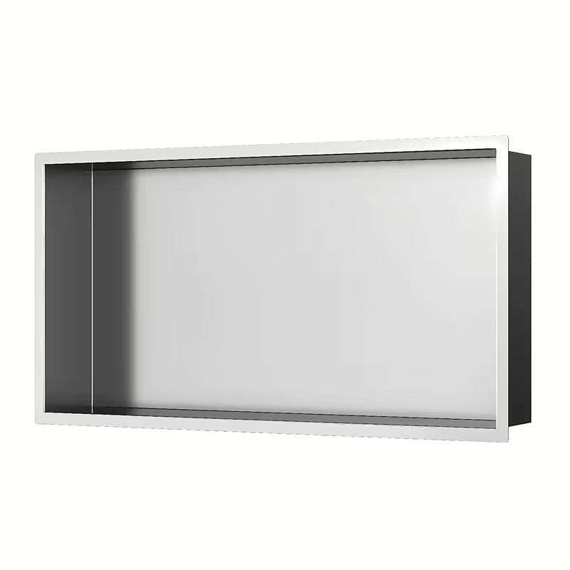 Wnęka prysznicowa SAT Aurum ze stali nierdzewnej w kolorze szczotkowanej stali z ramką