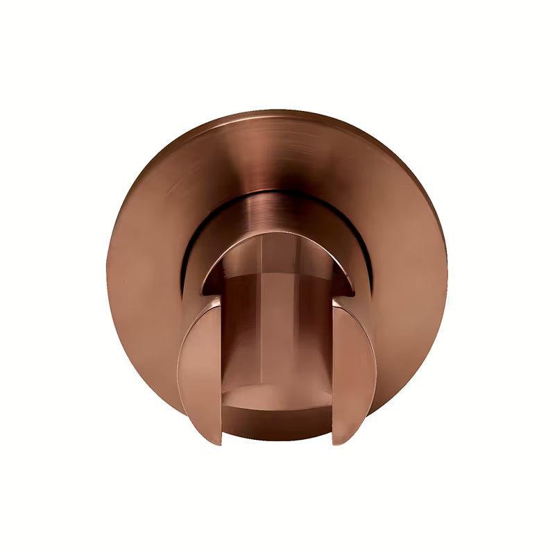 Stały uchwyt prysznicowy SAT Aurum w wykończeniu rose gold brushed, o okrągłym kształcie pro, montaż ścienny.
