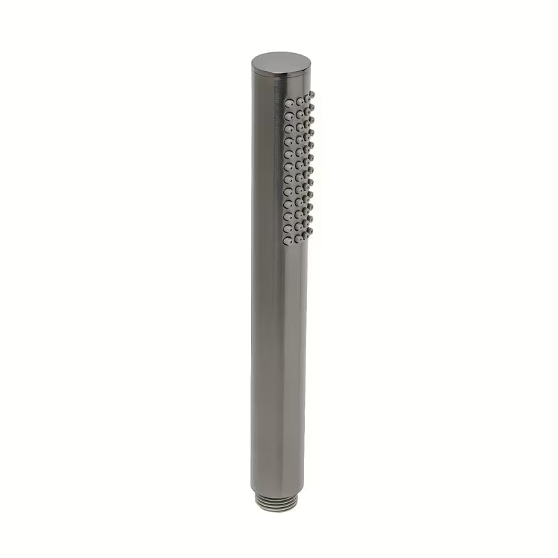 Słuchawka prysznicowa SAT Aurum w wykończeniu szczotkowany gun metal, o okrągłym, minimalistycznym designie.