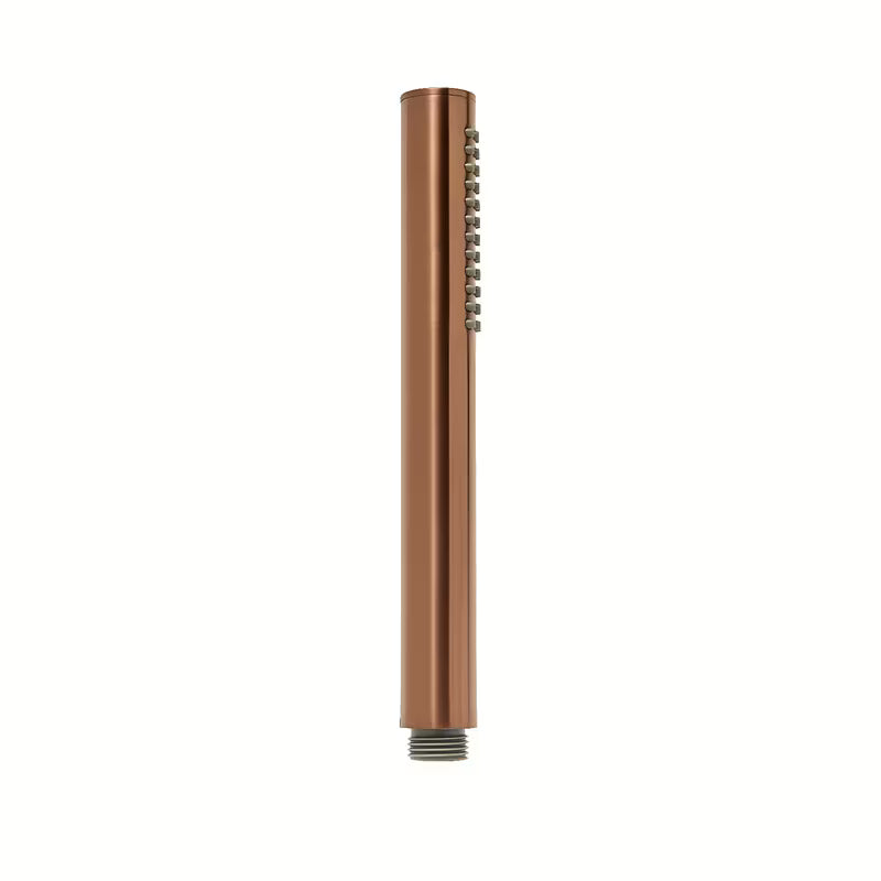 Słuchawka prysznicowa SAT Aurum w wykończeniu rose gold brushed, o okrągłym designie i ergonomicznym uchwycie.