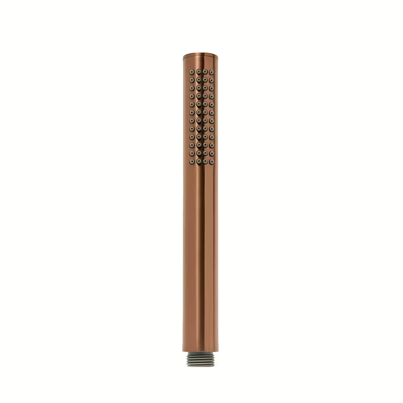 Słuchawka prysznicowa SAT Aurum w wykończeniu rose gold brushed, o okrągłym designie i ergonomicznym uchwycie.