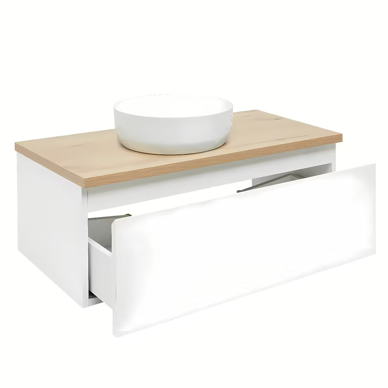 Wisząca szafka łazienkowa SAT B-Way 1 99x45x30 cm w białym połysku z płytą maskującą