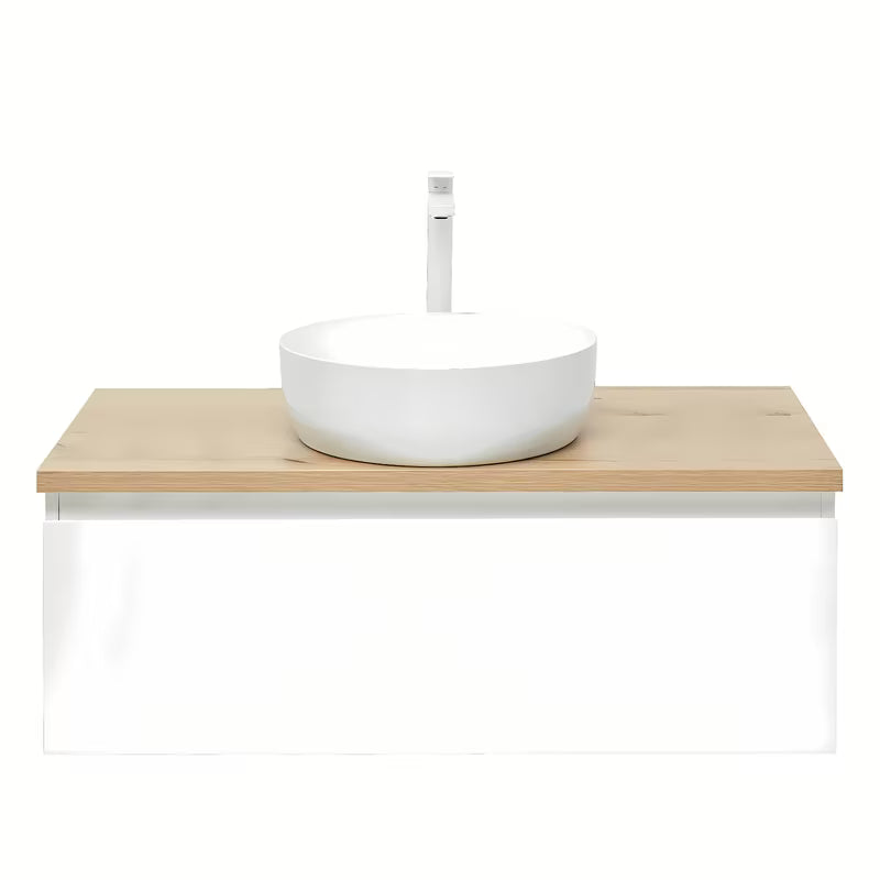 Wisząca szafka łazienkowa SAT B-Way 1 99x45x30 cm w białym połysku z płytą maskującą