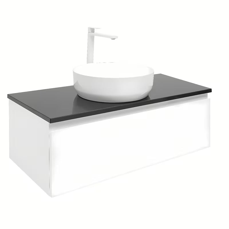 Biała wisząca szafka łazienkowa SAT B-Way 1 z płytą maskującą, 99x45x30 cm