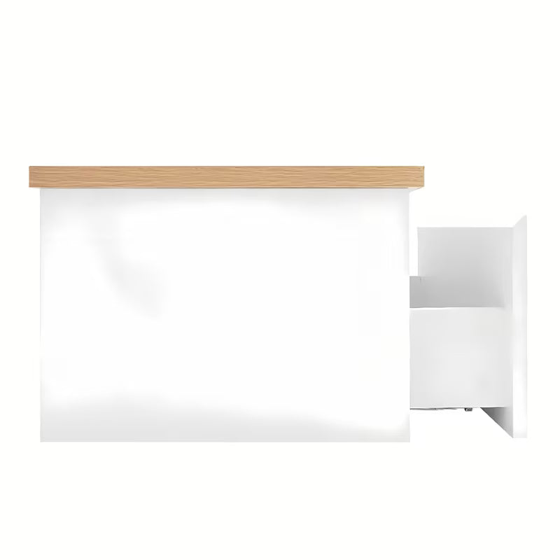 Wisząca szafka łazienkowa SAT B-Way 1 z płytą maskującą w białym połysku, 119x30x45 cm