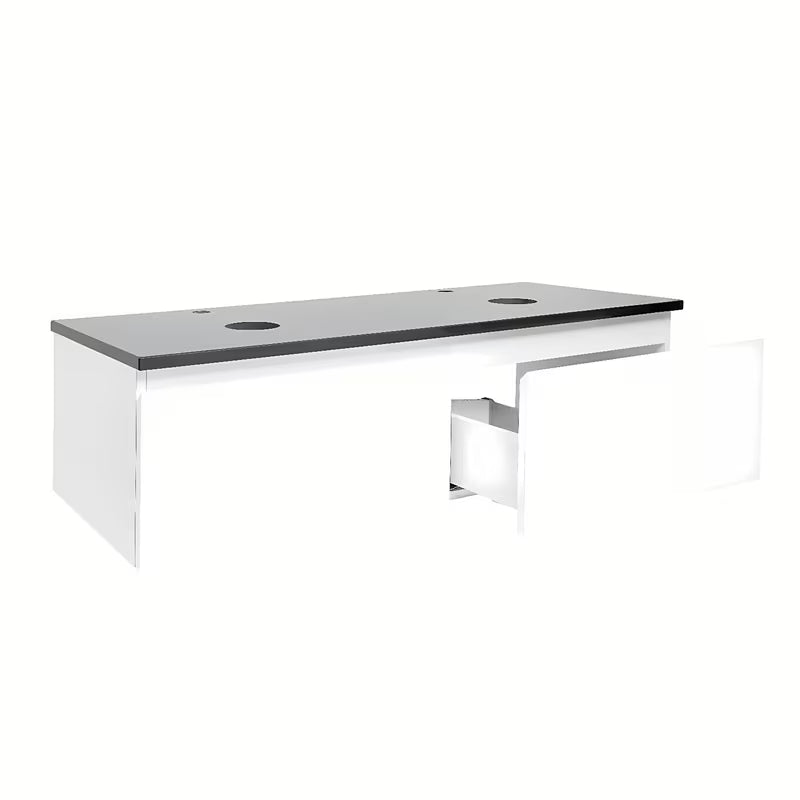 Wisząca szafka łazienkowa SAT B-Way 1 w białym połysku z płytą maskującą 119x45x30 cm
