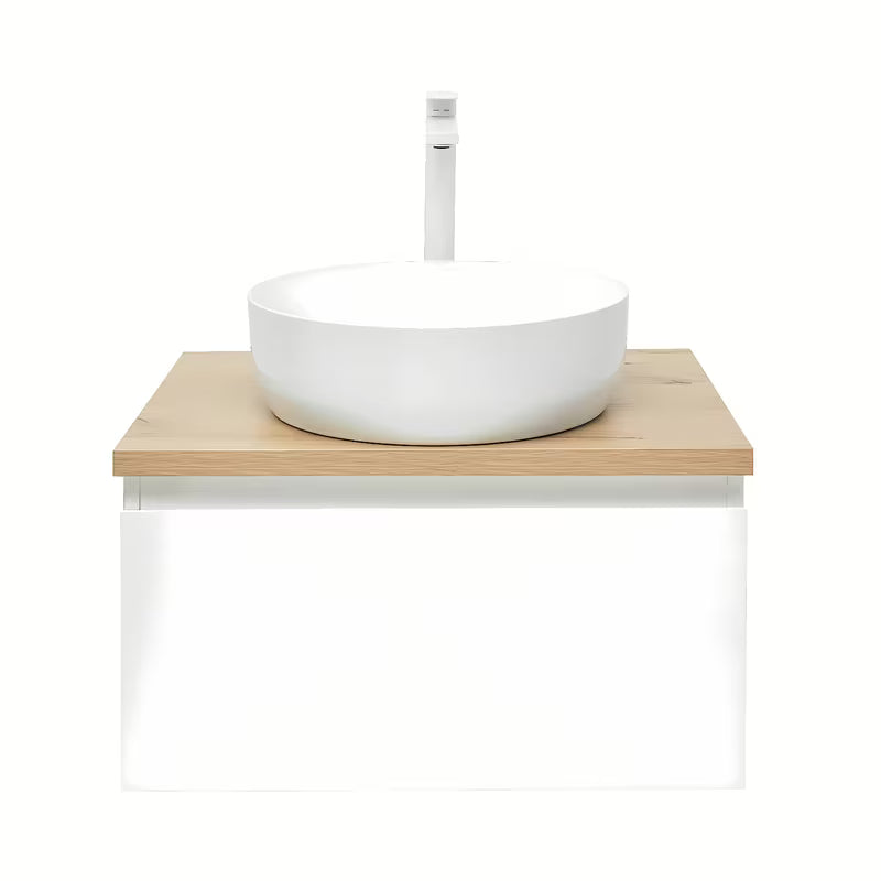 Wisząca szafka łazienkowa SAT B-Way 1 w kolorze białym, z błyszczącym wykończeniem, 59x45x30 cm.