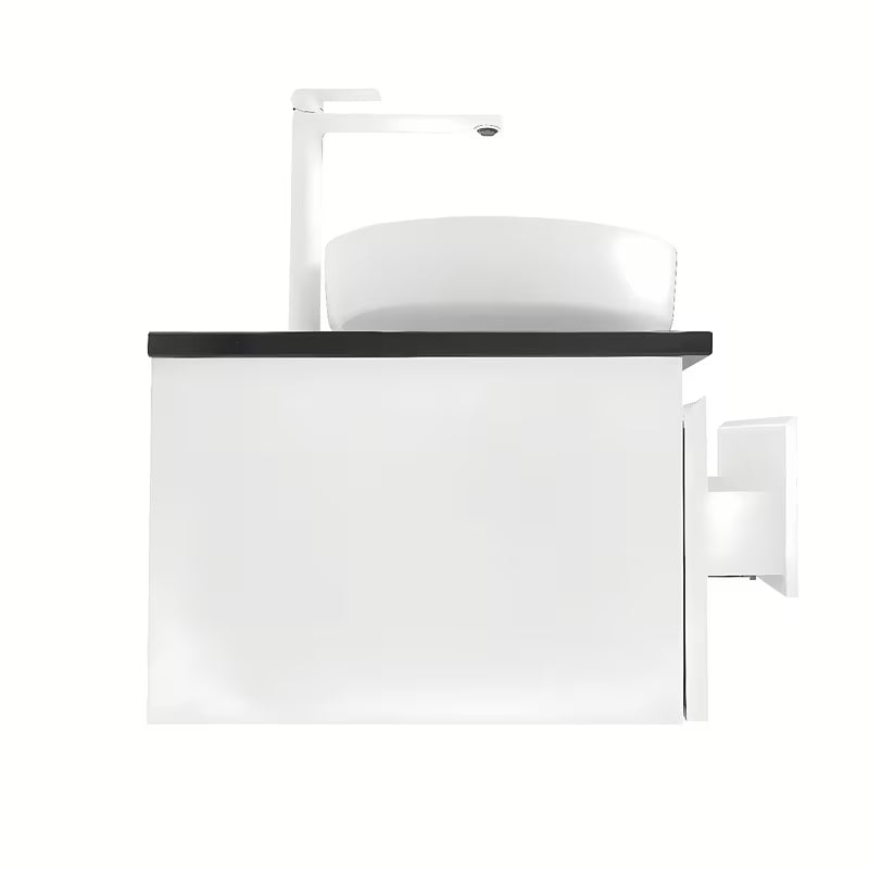 Wisząca szafka łazienkowa SAT B-Way 119x45x30 cm w białym połysku z płytą maskującą