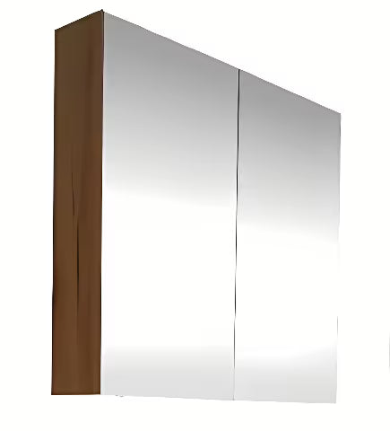 Wisząca szafka lustrzana SAT B-Way 80x15x75 cm w dekorze orzecha, matowe wykończenie