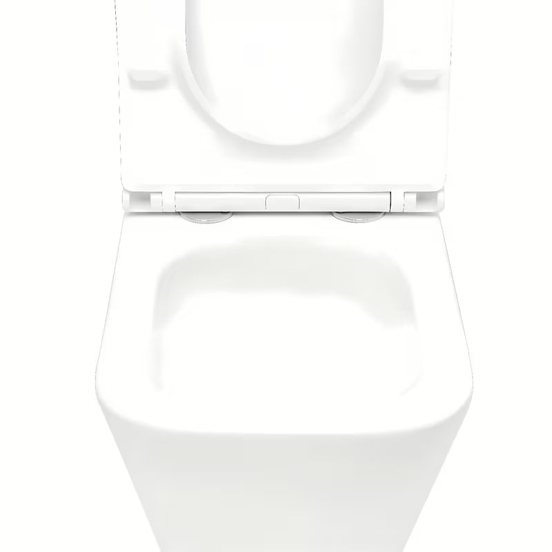 Białe KOMPAKT wc SAT B-Way s ze spłukiwaniem wirowym, zbiornikiem i deską z soft Close