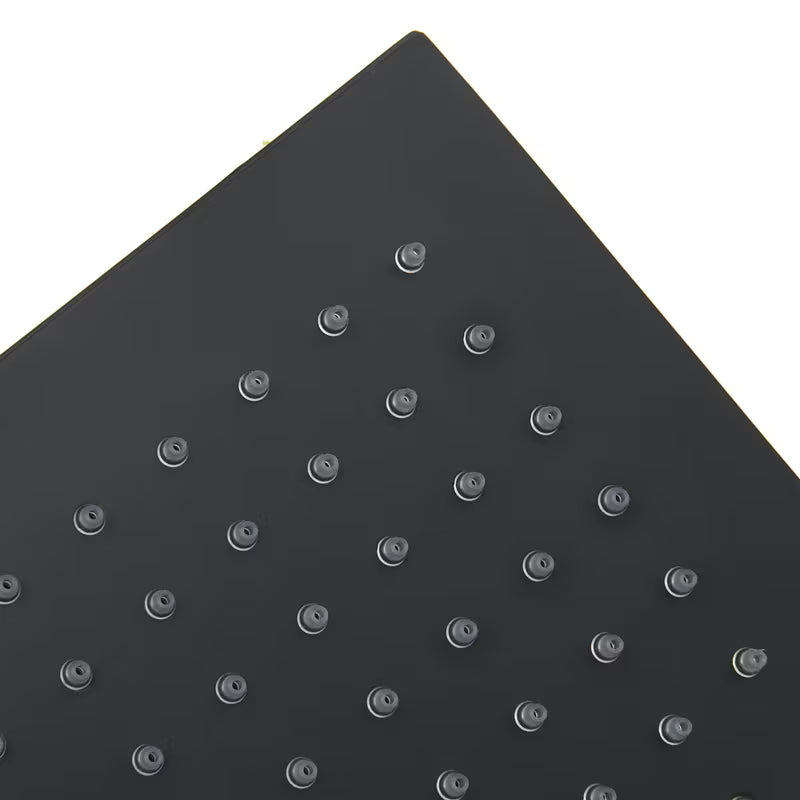 Kwadratowa deszczownica SAT B-Way 20x20 cm w matowej czerni, metalowa