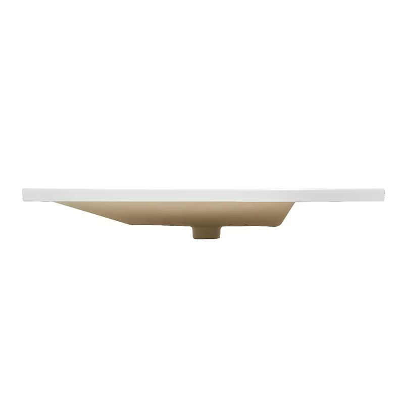 Meblowe umywalka ceramiczna SAT B-Way 81x46 cm w kolorze biały mat z półką po prawej stronie.