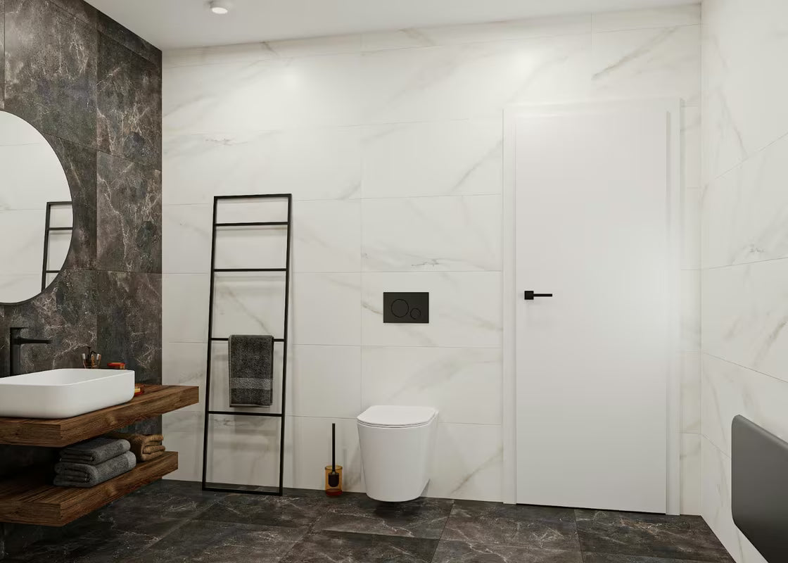 Okrągłe lustro SAT B-Way o średnicy 60 cm w kolorze czarnym