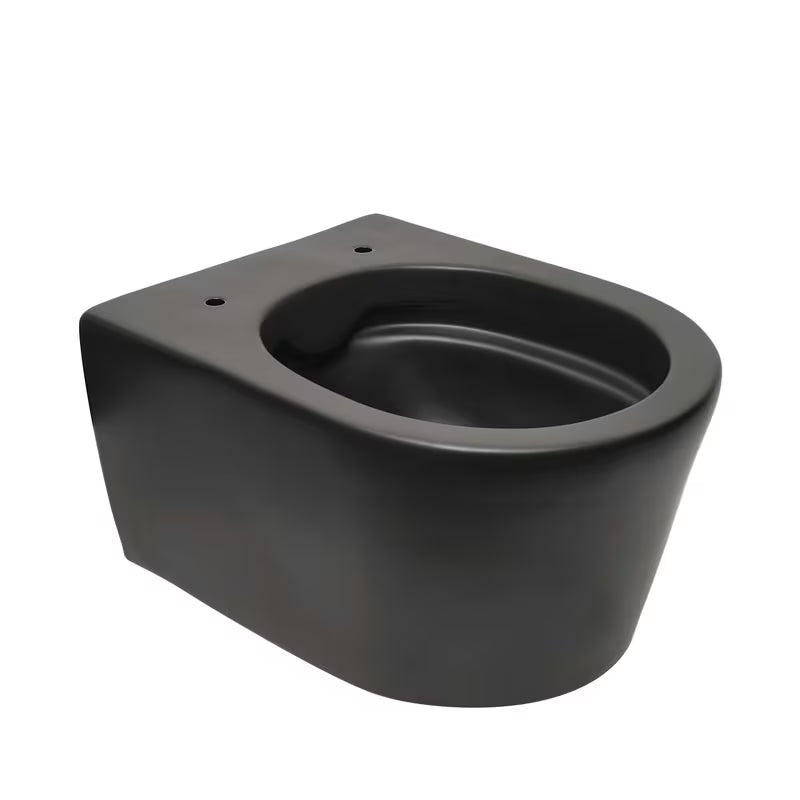 Czarno-matowy miska WC wisząca SAT Brevis z ukrytym mocowaniem i deską soft Close