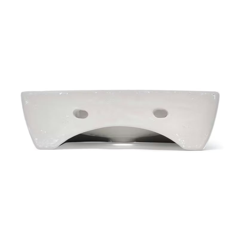 Białe ceramiczne mała umywalka SAT Brevis 43x30 cm bez przelewu z otworem pro na baterię