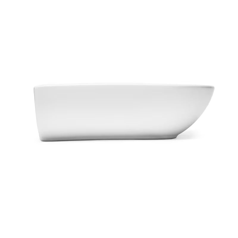 Biała wiszące ceramiczna umywalka SAT Brevis 50x38,5 cm bez przelewu z otworem pro na baterię.