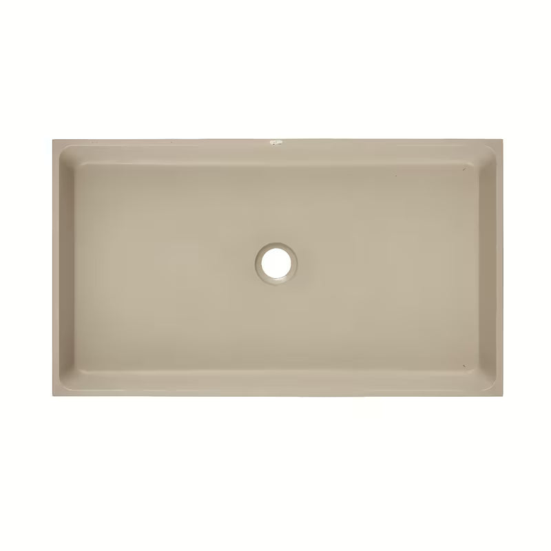 Piaskowa betonowa umywalka nablatowa SAT Cemento 64x37 cm z cienkimi ściankami