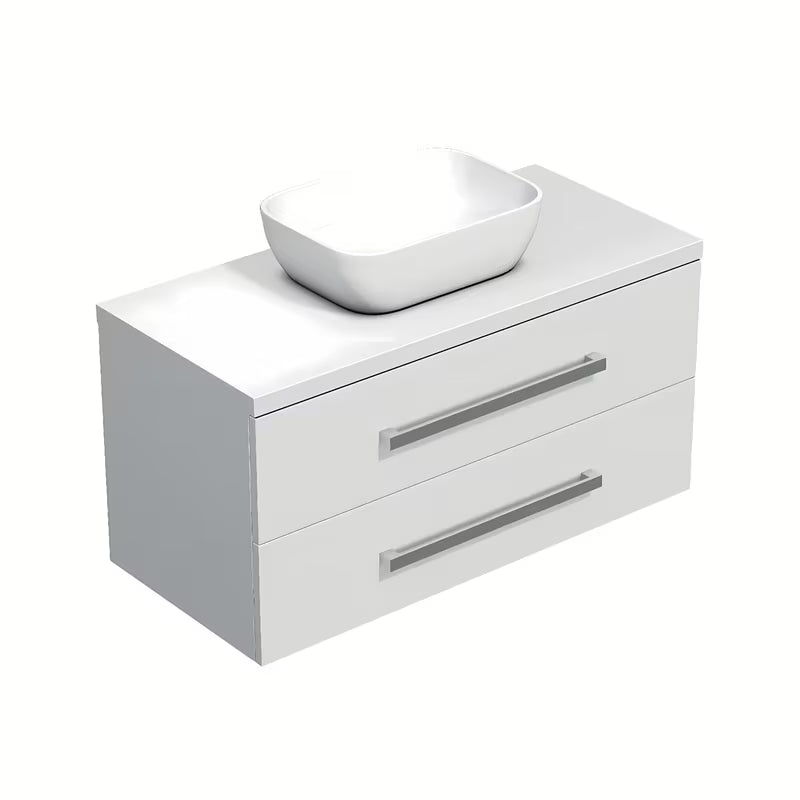 Wisząca szafka łazienkowa SAT Cube Way z płytą maskującą w białym połysku 100x46x53 cm