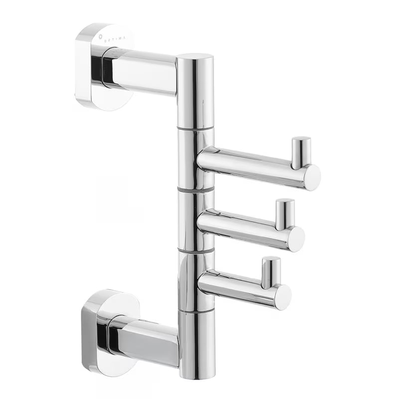 Wielofunkcyjny wieszak z 3 haczykami SAT Spirit/Cube Way w wykończeniu chrome pro do wieszania ręczników i szlafroków.