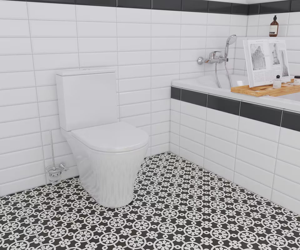 Ścienna SZCZOTKA do Wc SAT Cube Way w wykończeniu chrom z zaokrąglonym designem pro do nowoczesnej łazienki.