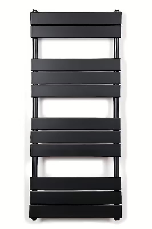 Kombinowany grzejnik łazienkowy SAT D 50x113,4 cm w kolorze czarny mat z podłączeniem bocznym