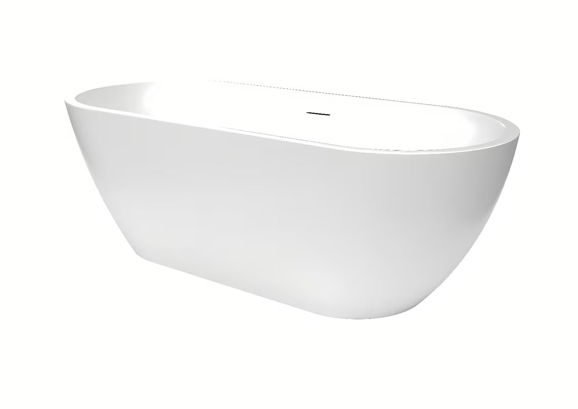 Wolnostojący wanna akrylowa SAT Dua 170x75 cm, odpowiednia przyścienny również do ustawienia w przestrzeni