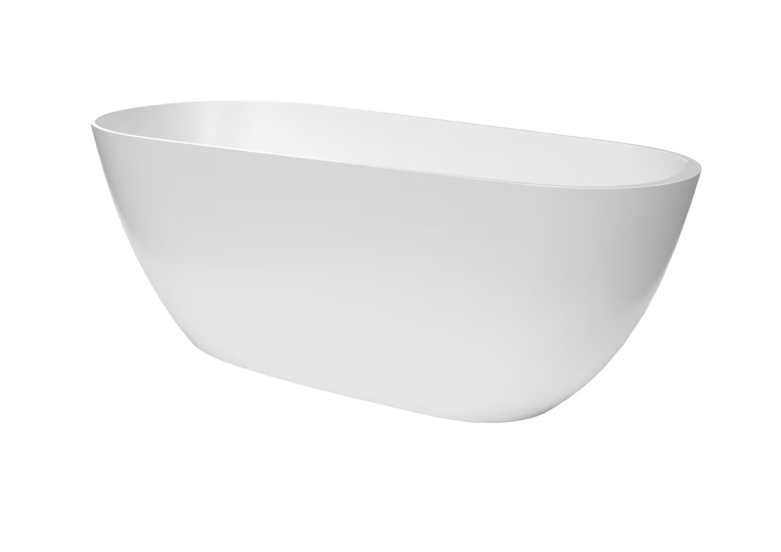 Wanna wolnostojąca SAT Elysia z lanego marmuru z możliwością montażu w wersji lewej lub prawej, wymiar 1700x700 mm.