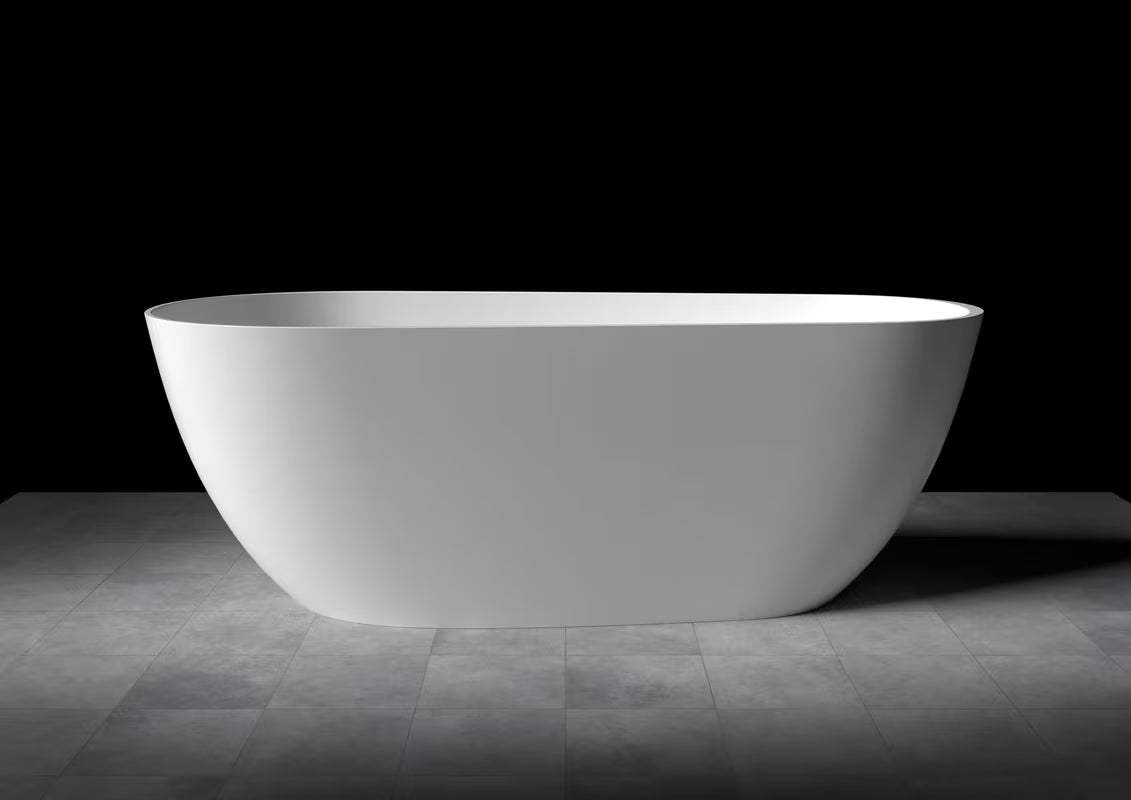 Wanna wolnostojąca SAT Elysia z lanego marmuru z możliwością montażu w wersji lewej lub prawej, wymiar 1700x700 mm.