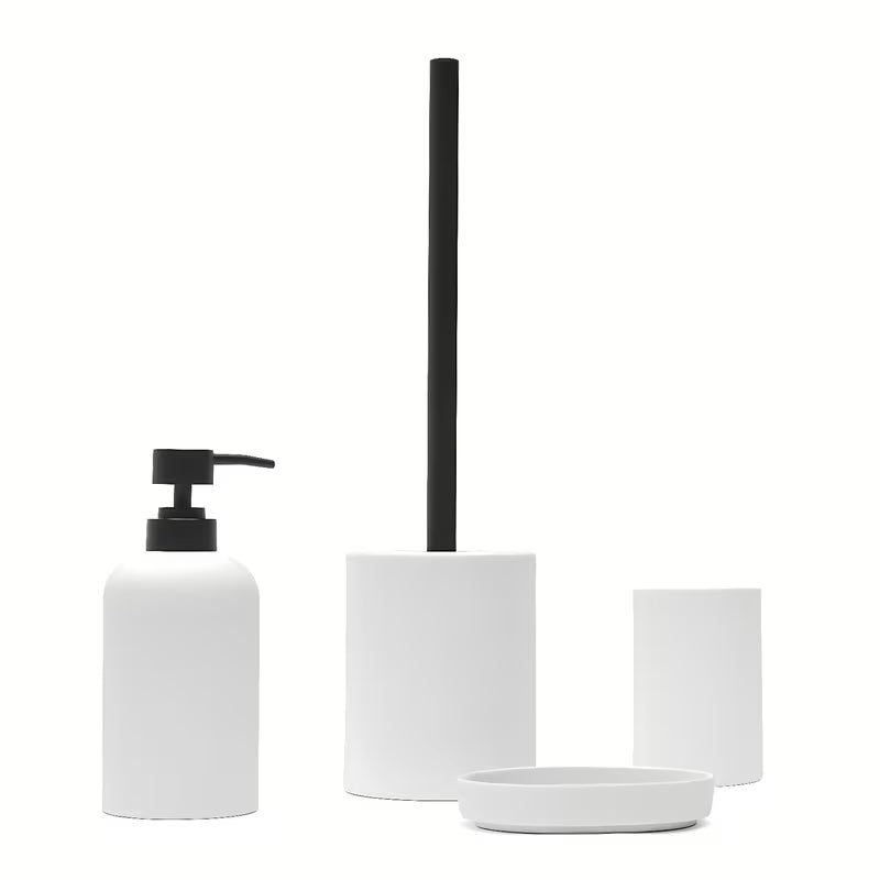 Biała ceramiczna SZCZOTKA do Wc SAT Feel w wersji wolnostojącej
