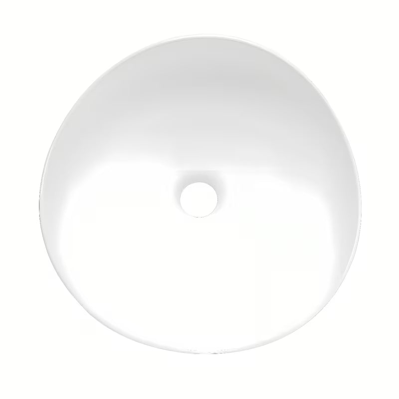 Ceramiczna umywalka nablatowa SAT Feel 38x38 cm w kolorze biały połysk z falowanym brzegiem.
