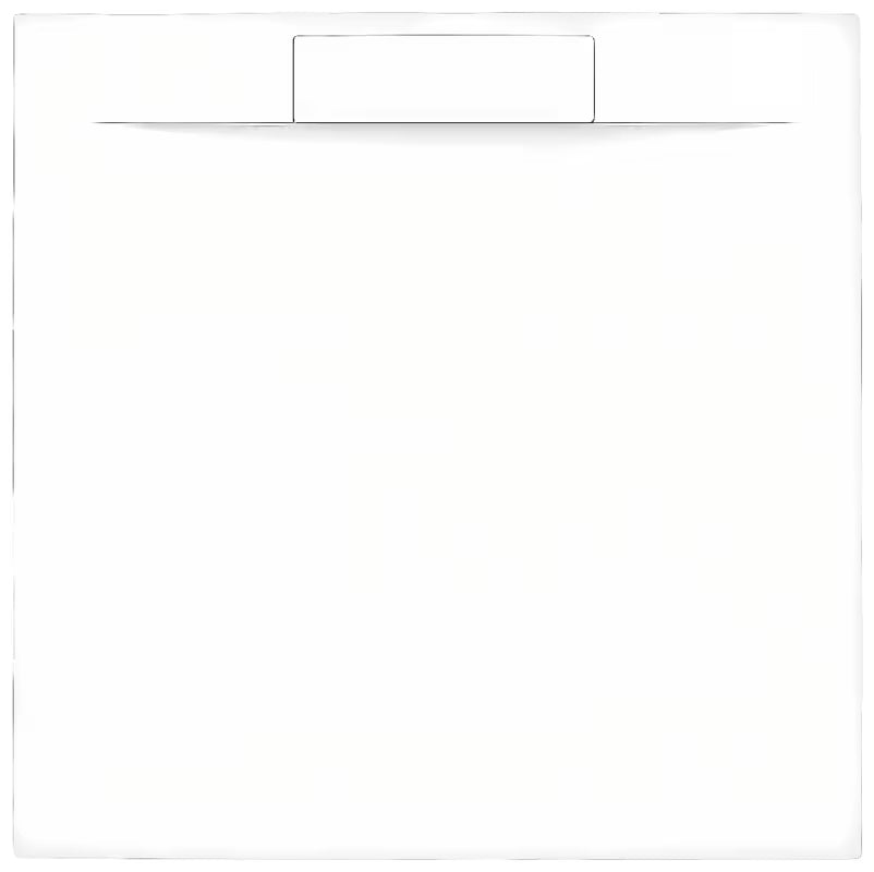 Kwadratowy brodzik prysznicowy SAT Fusion 90x90 cm z lanego marmuru w kolorze blanco