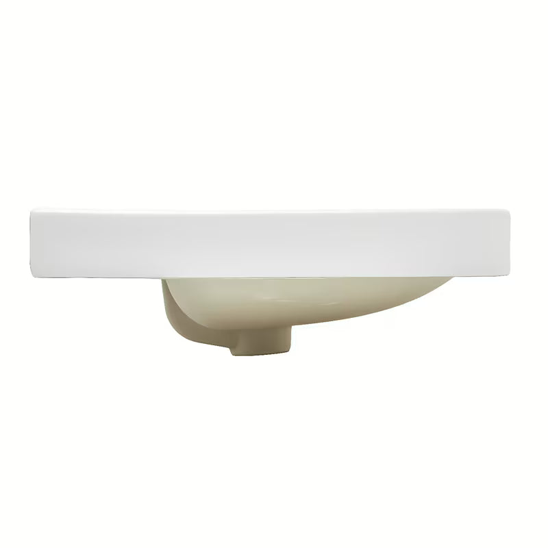 Umywalka meblowa SAT Fusion ceramiczna w matowej bieli z otworem pro baterię i przelewem