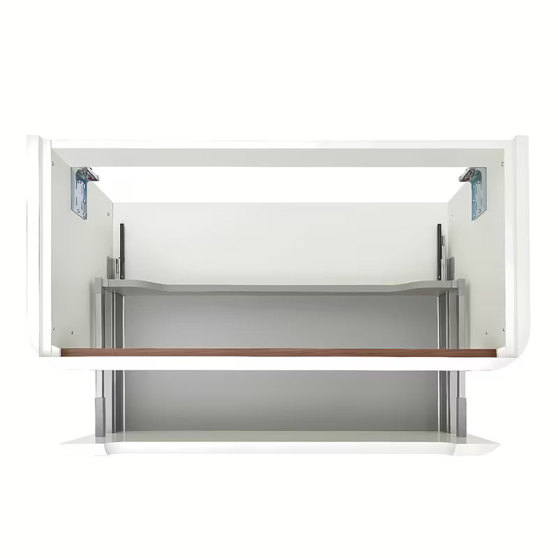 Wisząca szafka łazienkowa SAT Fusion z umywalką ceramiczną w matowej bieli