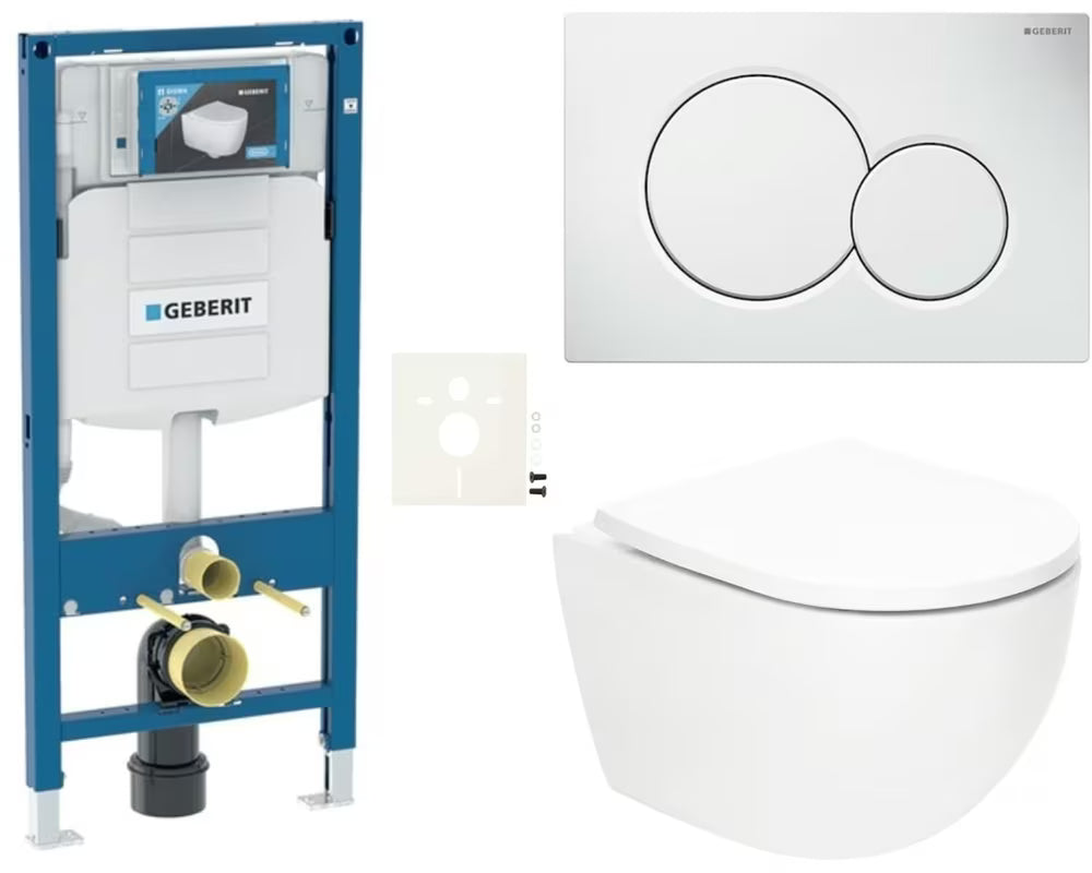 Zestaw WC podtynkowy SAT Fusion z wirowym spłukiwaniem i modułem Geberit Duofix