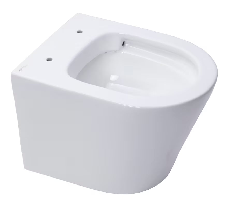 Białe miska WC wisząca SAT Infinitio z ukrytym mocowaniem i deską soft Close.
