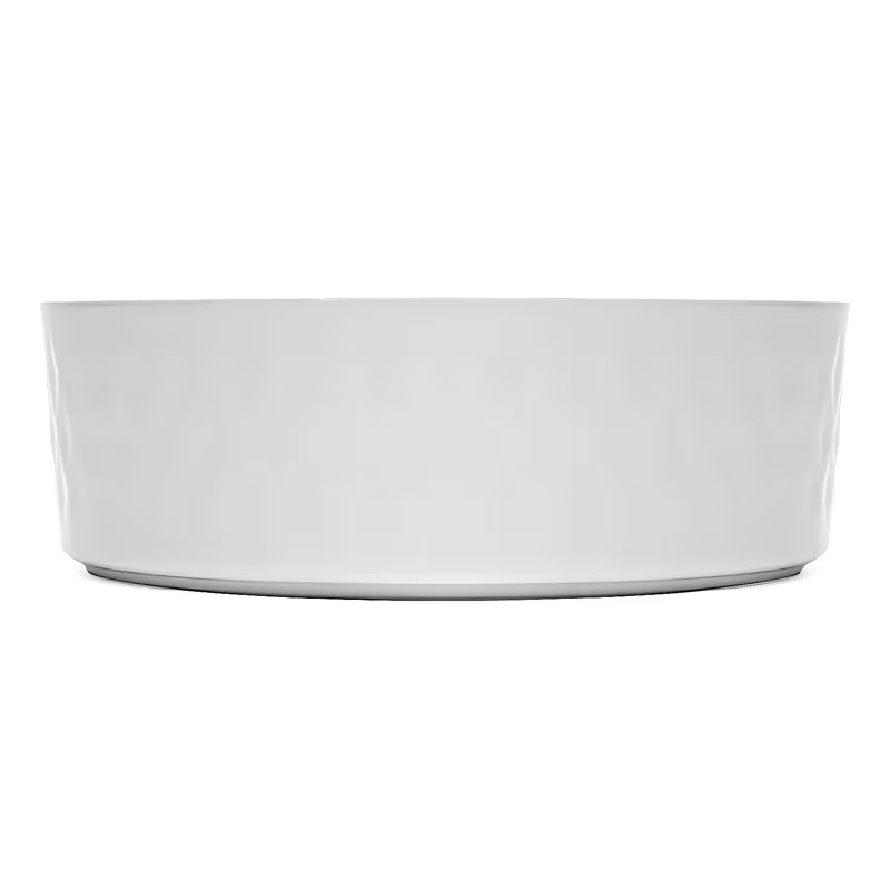 Biała ceramiczna błyszcząca umywalka nablatowa SAT Infinitio 36 x 36 cm bez przelewu