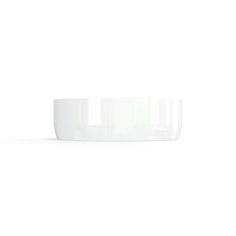 Biała ceramiczna umywalka nablatowa SAT Infinitio 39 x 39 cm, okrągła bez przelewu