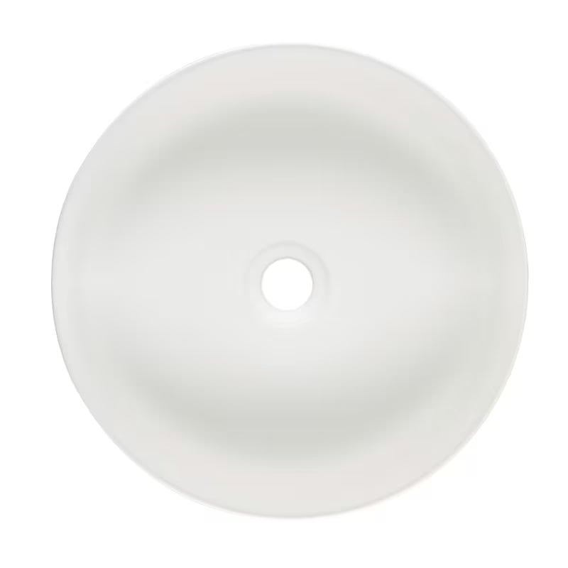 Cienkościenna ceramiczna umywalka nablatowa SAT Infinitio w matowej bieli 39x39 cm
