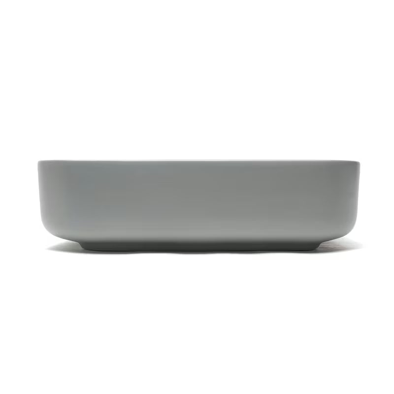 SAT Infinitio ceramiczna umywalka nablatowa bez przelewu w ciemnozielonym matowym kolorze, 45,5x32,5 cm.